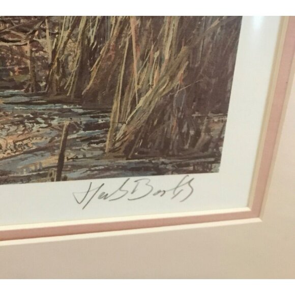 Wetlanders Herb Booth Ducks Unlimited 1991 Flyway Numbered Signed Framed Print - Picture 3 of 16